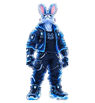 Synth Rabbit waving